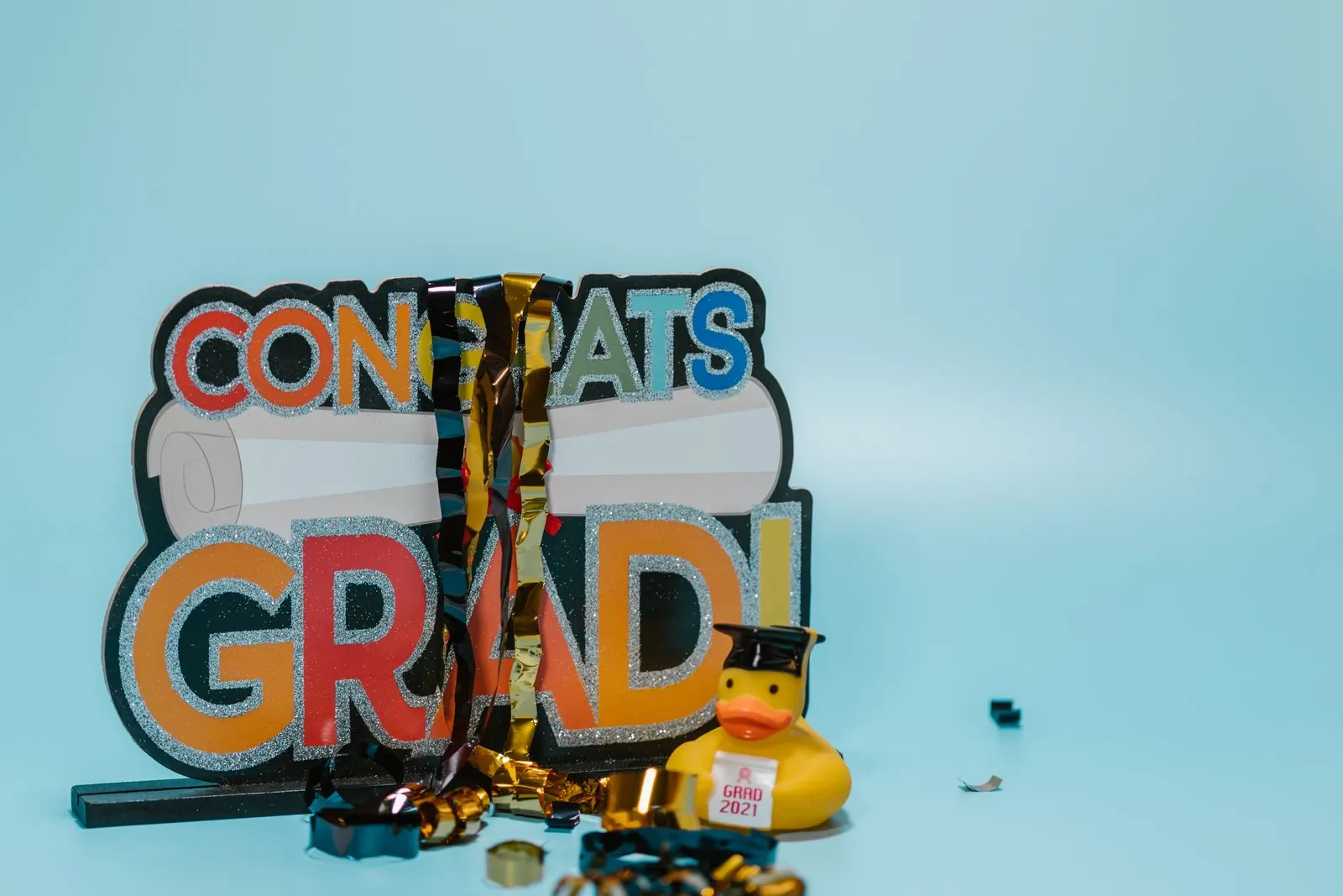 Congrats Grad photo booth props for a graduation party